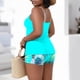 thumbnail image 3 of Camisetas Casuales de las Mujeres de Color Sólido de Gran Tamaño, Camisetas Largas con Cojín de Pecho para el Uso Diario, Conjunto de Cubierta de Traje de Baño de Verano, 3 of 6