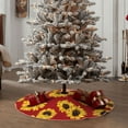 thumbnail image 6 of Kll Sunflowers On Red Christmas Tree Skirt 48",Party Decorations Farmhouse For Christmas Decorations Holiday Party, 6 of 8