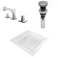 thumbnail image 1 of American Imaginations 21.5-in. W 3H8-in. Ceramic Top Set In White Color - Overflow Drain Incl. AI-30032, 1 of 9