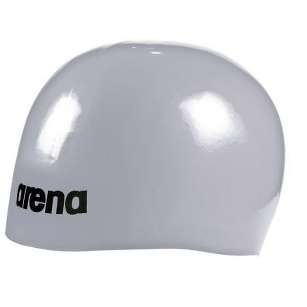 Arena Moulded PRO USA Silicone Swim Cap in SIlver, One Size Fits All