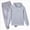 Grey, variant on Boys Girls Fall Winter Clothing Sets Kids Thermal Two Piece Outfit Warm Cotton Long Sleeve Shirts Elastic Pants Set(Red,9-10)