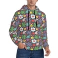 thumbnail image 2 of Fotbe Men's Hoodie with Daisies Flowers Pattern - Kangaroo Pocket Pullover Hooded Sweatshirt, Perfect for Daily Wear, Travel, and Home-3X-Large, 2 of 7