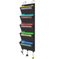 thumbnail image 1 of Organizador de archivos Homyfort para colocar sobre la puerta con 5 bolsillos, color negro, 1 of 9