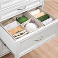 thumbnail image 6 of mDesign Fabric Drawer/Closet Divided Organizer Bins, Set of 5, Black/Cream, 6 of 6