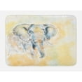 thumbnail image 1 of Elephant Bath Mat, Elephant Watercolor Style Illustration Wild Creature Safari Exotic Wildlife Theme, Non-Slip Plush Mat Bathroom Kitchen Laundry Room Decor, 29.5 X 17.5 Inches, Cream Grey, Ambesonne, 1 of 2