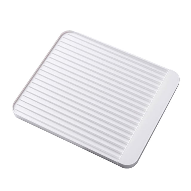 Inteprter Escurridor de cocina Escurridor de platos multifuncional Estera de drenaje de platos saludables Bandeja de goteo de cocina Cubiertos Almohadilla Cocina y Comedor Blanco Inteprter HA027646-02