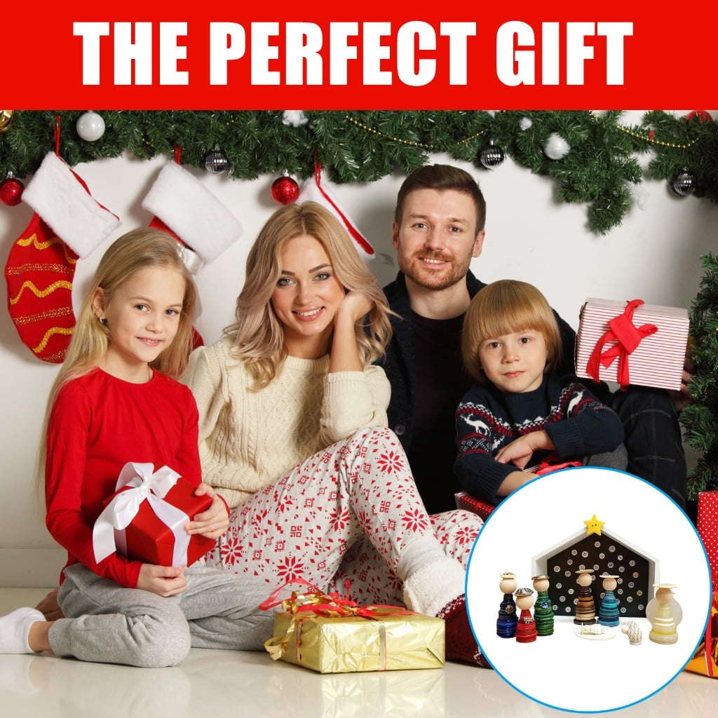 Hristmas Nativity Scene Decors Craft Button Kits Christmas Ornament Making Kits