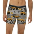 thumbnail image 2 of Picia Retro Excavator Pattern Men's Athletic Long Leg Briefs , Performance Stretch Underwear，Moisture-Wicking, 2 of 7