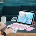 thumbnail image 4 of 2 in 1 Tablet with Keyboard Case Mouse Stylus Pen, 10 inch Tablet Android Tablets PC Set, 4GB RAM+64GB ROM Tableta Computer 10.1" IPS Screen 8MP Dual Camera WiFi BT Google Play Tab Pink/Girl, 4 of 8