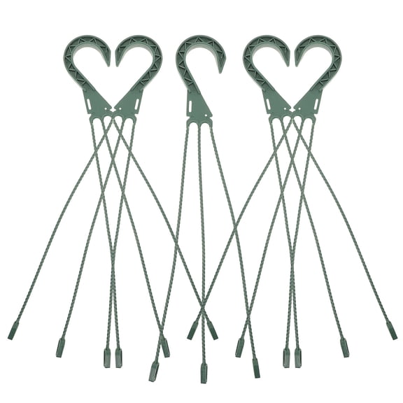 OHOIOLLA 5Pcs Pot Hanging Holders Plastic Green for Balcony and Garden Use