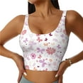 thumbnail image 2 of Uemuo Retro Floral Pattern Women's Sports Bra - High Impact Support, Breathable, and Comfortable Athletic Bra for Running, Yoga, and Workouts, 2 of 9