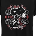 thumbnail image 3 of Peanuts - Snoopy American Hug Paisley Short Sleeve Graphic T-Shirt, 3 of 6