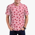 thumbnail image 3 of Rocae Strawberry and Ladybugs for Men's Short Sleeve Polo Shirt, Quick Drying Performance Moisture Wicking Sports Men's Golf Shirt Large, 3 of 9