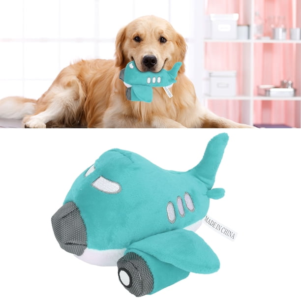 Juguete Chirriante Para Perros De Peluche, Juguete Masticable Para Cachorros De Peluche Resistente Al Desgarro, Forma De Avión, Atractivo Interactivo Para Exteriores