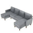 thumbnail image 4 of U-shaped Combination Sofa, Sponge-filled Cushion Sectional Couch for Living Rooms, 4 of 11