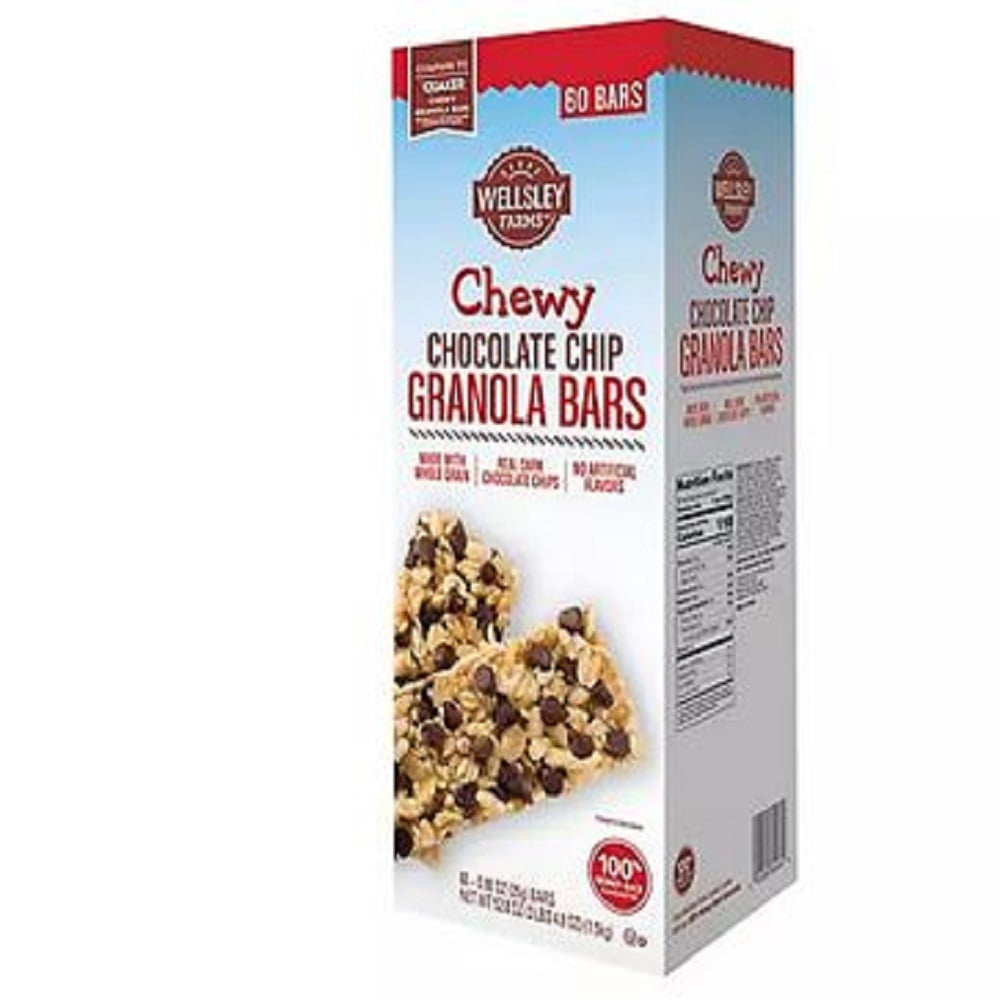 Product of Wellsley Farms Chewy Chocolate Chip Granola Bars, 60 ct.