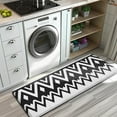 thumbnail image 3 of Black and White Zigzag Pattern Kitchen Rug Mat,Kitchen Runner Rugs Non Skid Washable,Decorative Kitchen Floor Mats for Kitchen,Sink,Laundry,17"x47.2", 3 of 7
