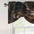thumbnail image 5 of Tie Up Valances for Windows, Forest Deer Adjustable Valance Curtains Window Treatment for Living Room/Bedroom Windows, Farmhouse Vintage River Elk Rod Pocket Kitchen Curtains & Drapes 54x18 Inch, 5 of 9