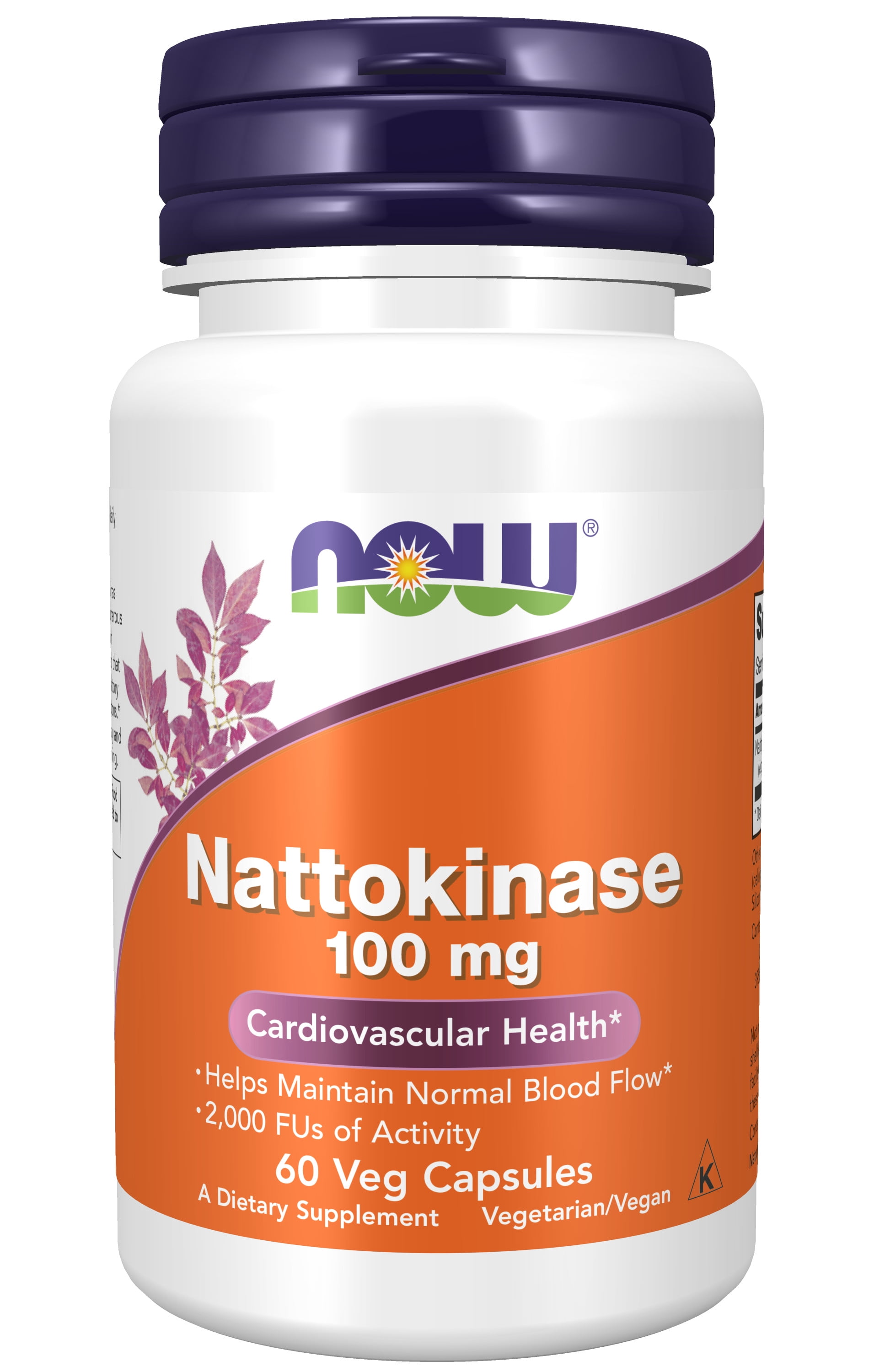 NOW Supplements, Nattokinase 100 mg (from NonGMO Soy) with 2,000 FUs