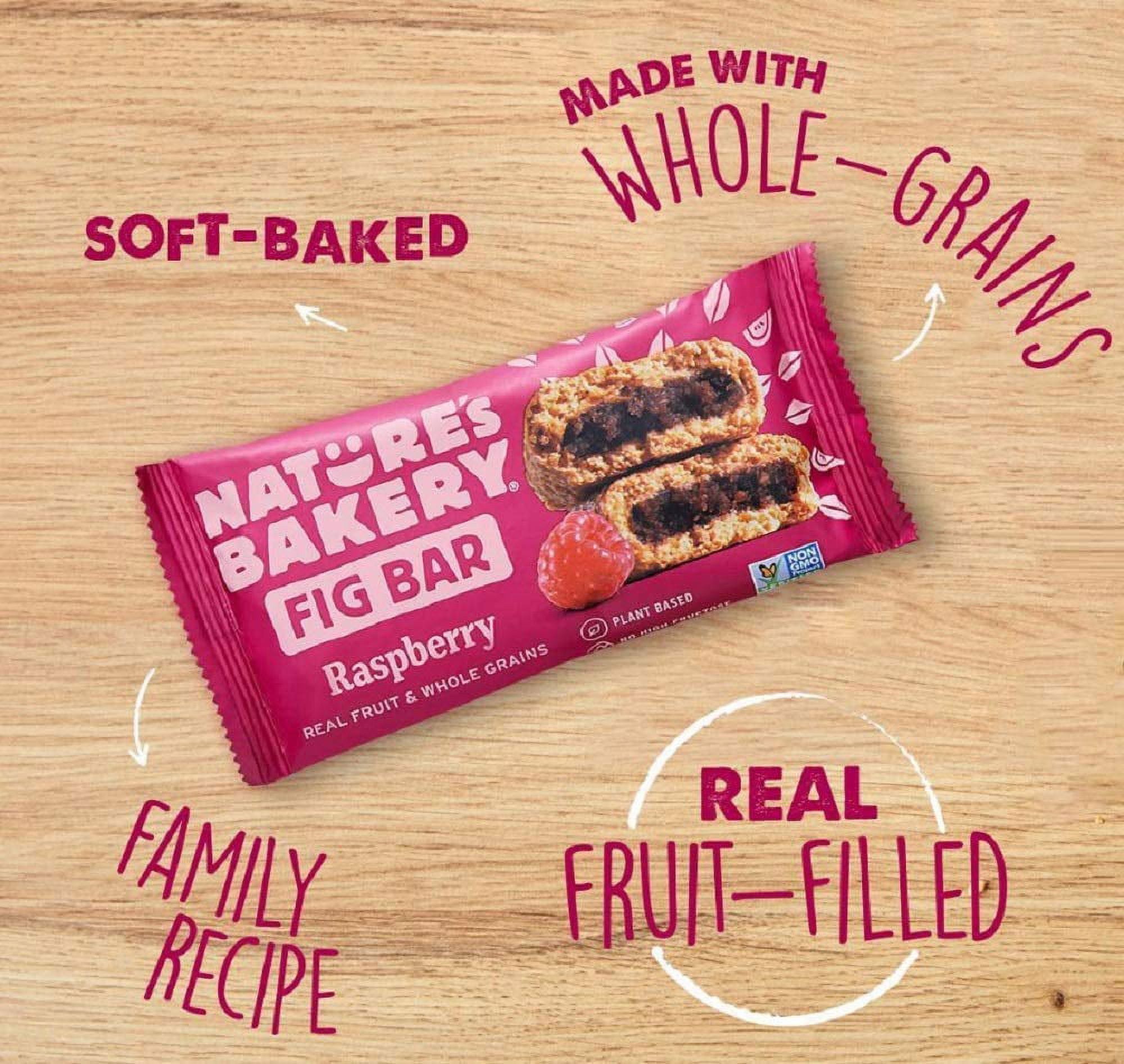 Nature's Bakery Stone Ground Whole Wheat Fig Bar Raspberry 6 Twin Packs Pack of 4