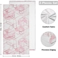 thumbnail image 2 of Geometric Art Marble Hand Towels 2 PCS, Rose Polygons Kitchen Towel Ultra Soft and Highly Absorbent,Decorative Fingertip Face Towel for Bathroom Hotel, 28.3"x14.4", 2 of 5