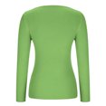 thumbnail image 6 of Amidoa V-Neck Women Sweater Cheeky Long Sleeve Green Solid Light Tie Front Slim Sweaters Women's Cardigans/Sweaters M, 6 of 8