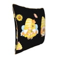 thumbnail image 2 of Haiem Bee Happy Sunflower Gnomes Print Velvet Soft Solid Decorative Square Throw Pillow Covers Set with Elegant Piping Christmas Cushion Case for Sofa Bedroom Car-18"x18", 2 of 8