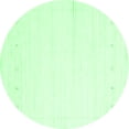 thumbnail image 1 of Ahgly Company Indoor Round Solid Emerald Green Modern Area Rugs, 8' Round, 1 of 4