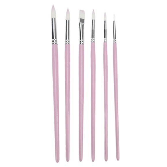 Oil Paint Brushes, Reliable Durable Watercolor Brushes Wide Application For Home For School For DIY Hibiscus Color,Bamboo Green,Sakura Pink