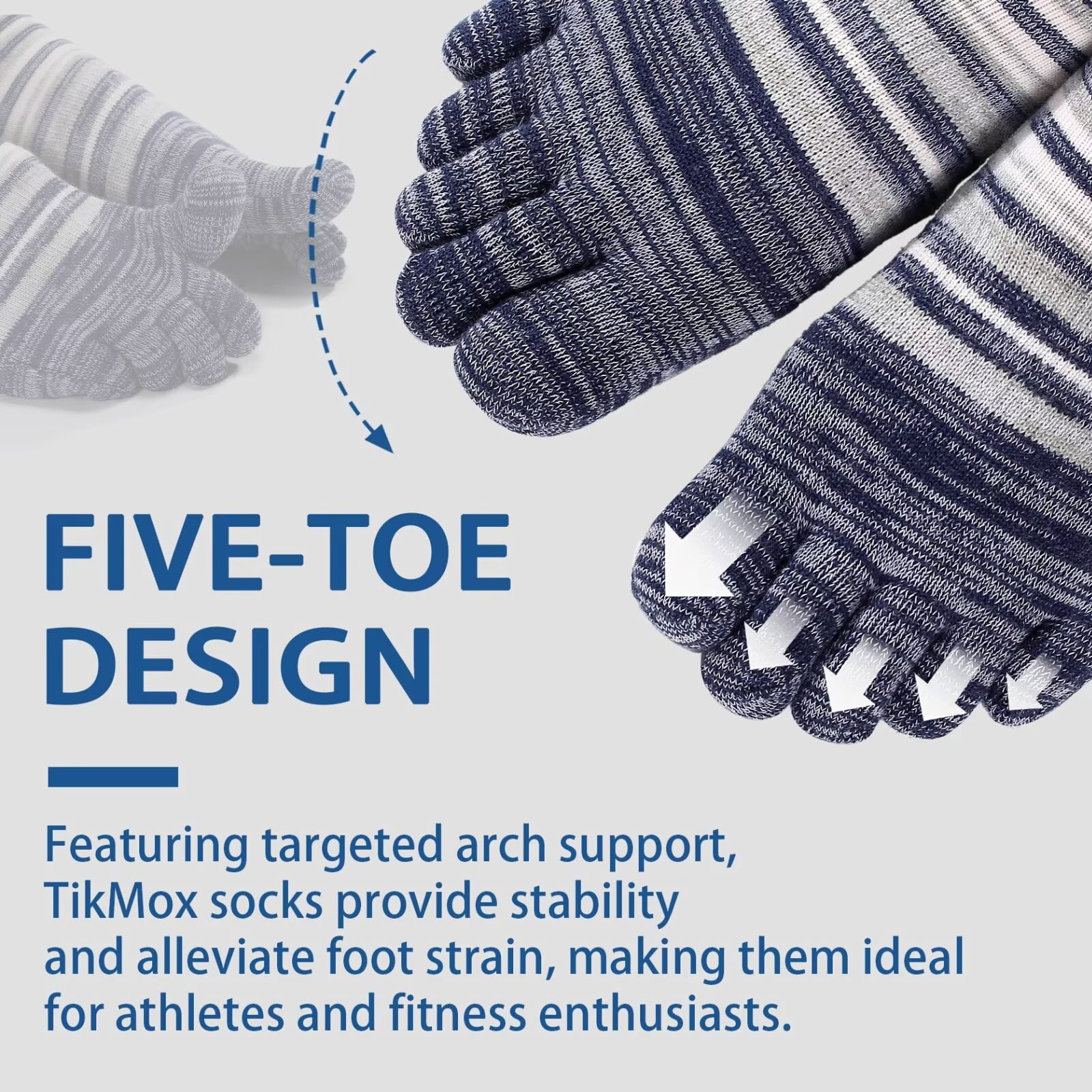 OpetHome Cotton Toe socks for women men, Running Ankle five toe socks Multicolor 3 pairs Large size