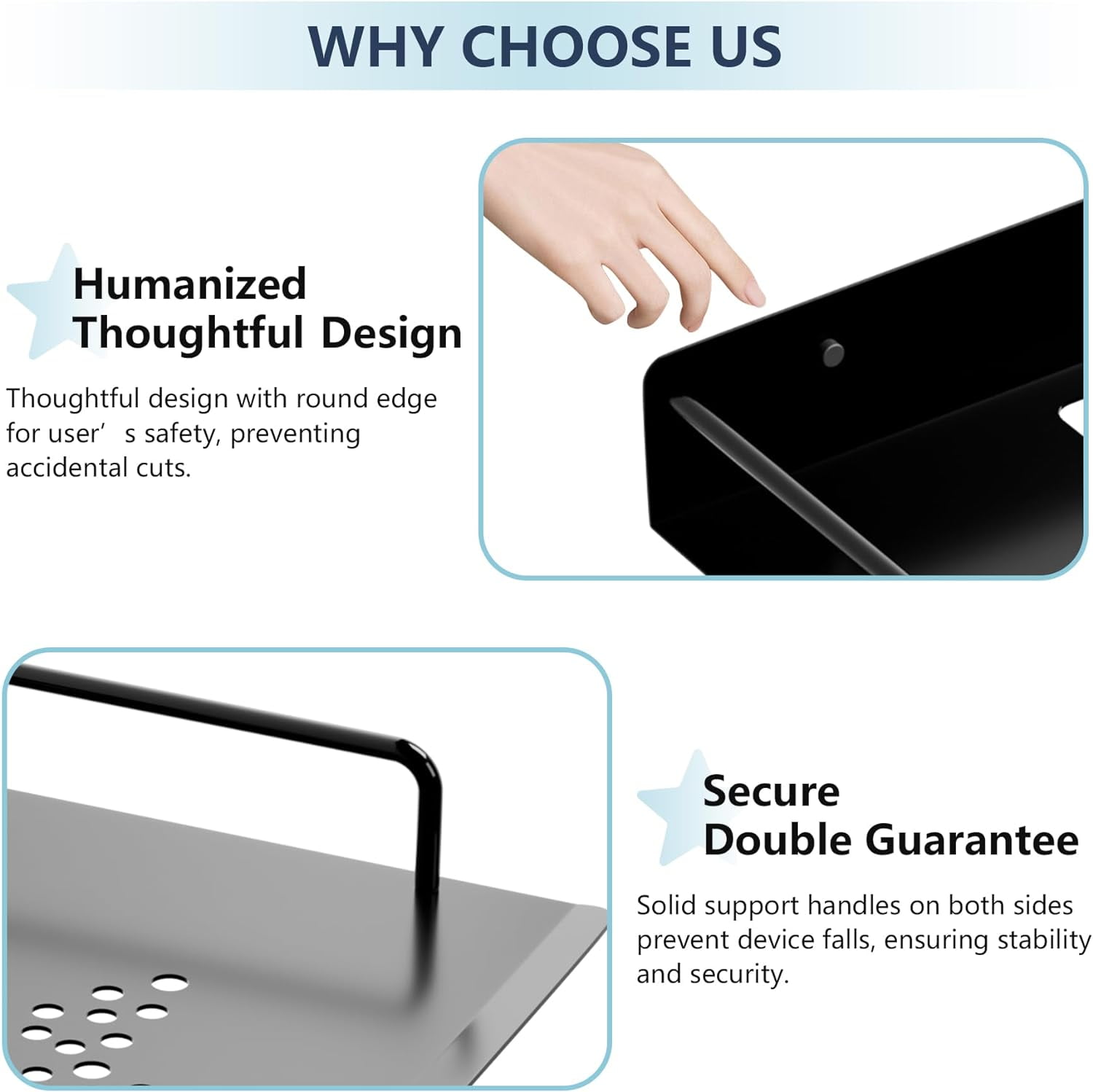 Projector Shelf,Floating Entertainment Center Shelves，Dvd Player Shelf, Shelf Under Tv Wall Mount shelf for Cable Box,Wifi Router,Tv Box,Game Console, Modem,Wall mount Floating Shelf/Rack/Stand/Holder