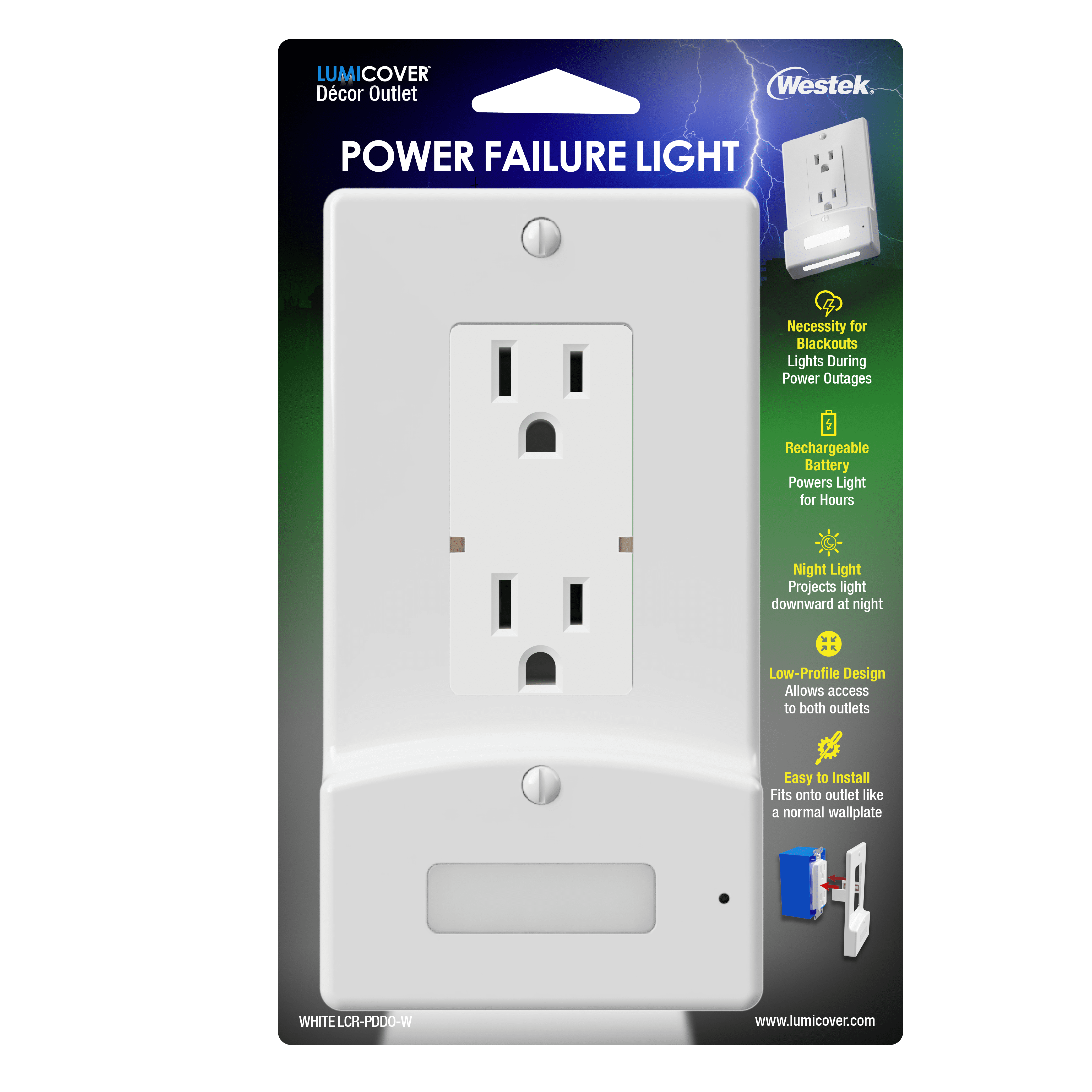 Mobile Home RV Parts Self Contained Outlet Includes Cover Plate White 
