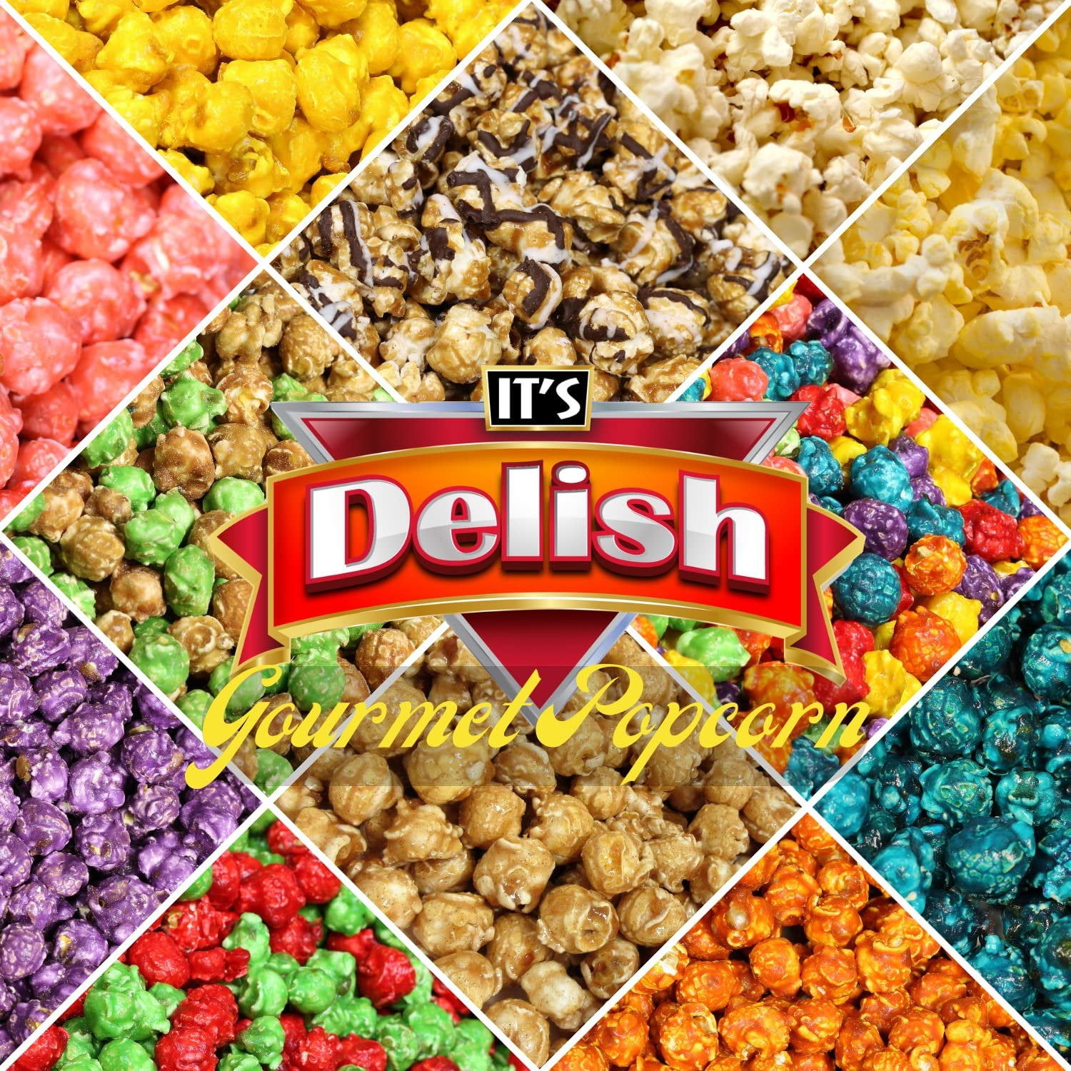 Buy Gourmet Rainbow Colored Popcorn by It's Delish 8 Oz Bulk Bag Multi