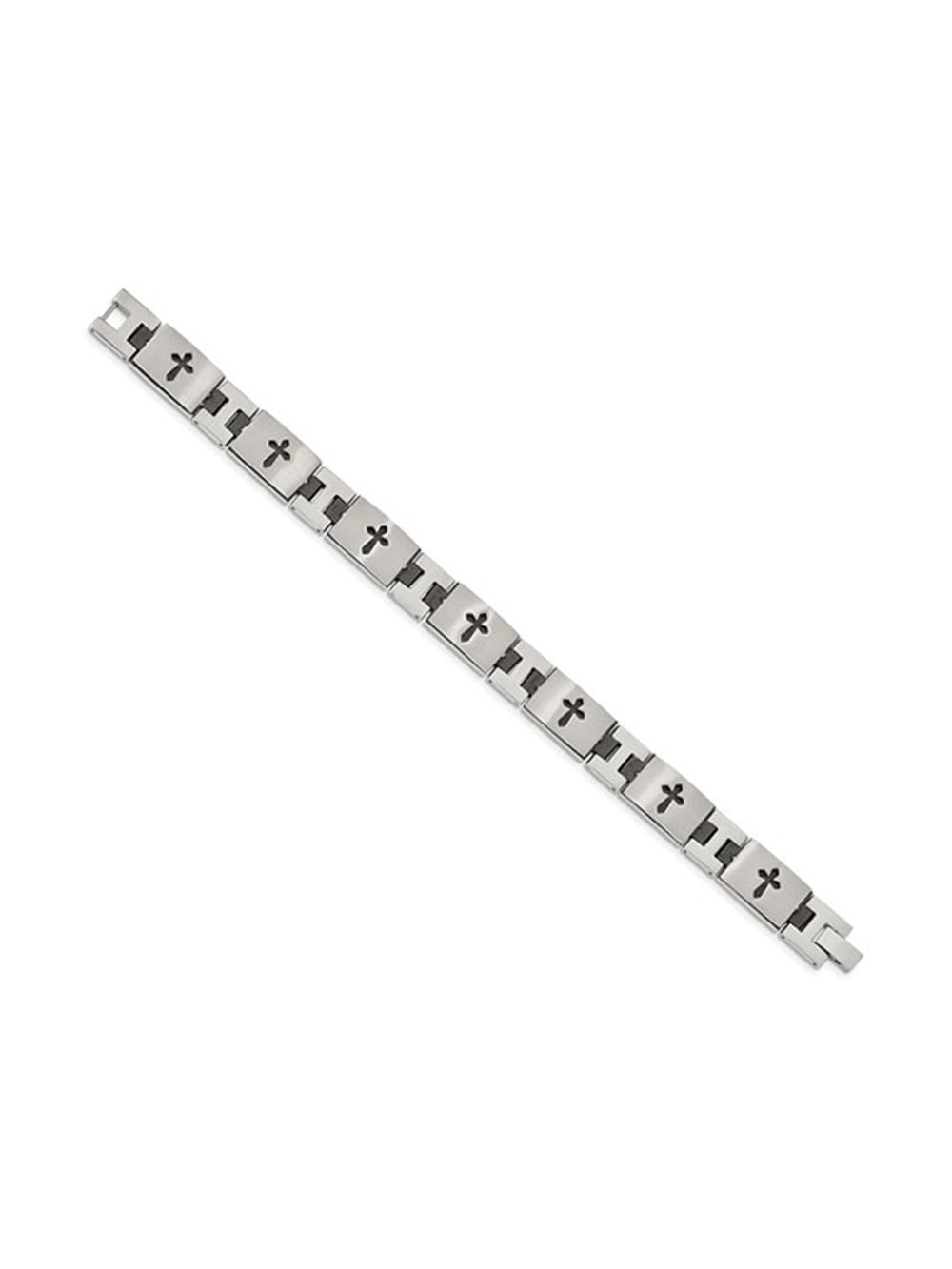 Mens Stainless Stee Antiqued Fleur De Lis Bracelet Bracelet (8.75 inches) for Men