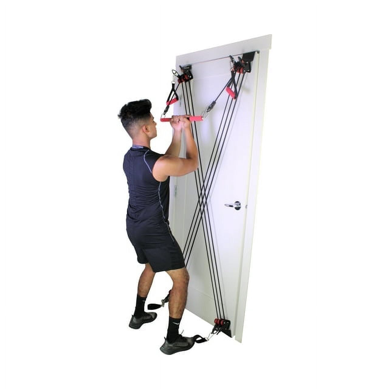 X Factor Door Gym - Full Body Total Workout System for Home Gym Strength Training - Fitness Equipment with DVD, Workout Chart, and Straight Bar