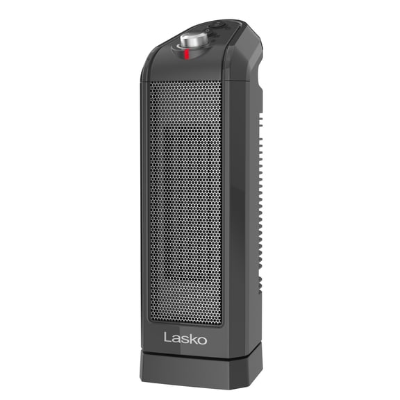 Lasko 1500W Electric Oscillating Ceramic Tower Space Heater, CT16451, Gray