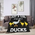 thumbnail image 6 of Duck Blanket Cute Duck Plush Throw Blanket Super Soft Cozy Warm Fleece Just A Girl Who Loves Duck Bedding Blanket Gifts for Kids Girls Boys Women 60"X80", 6 of 6