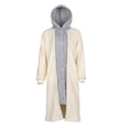 thumbnail image 4 of Milageto Women's Winter Coats Button Down Coats Autumn Lady Lapel Fuzzy Fleece Jacket Beige XXL, 4 of 8