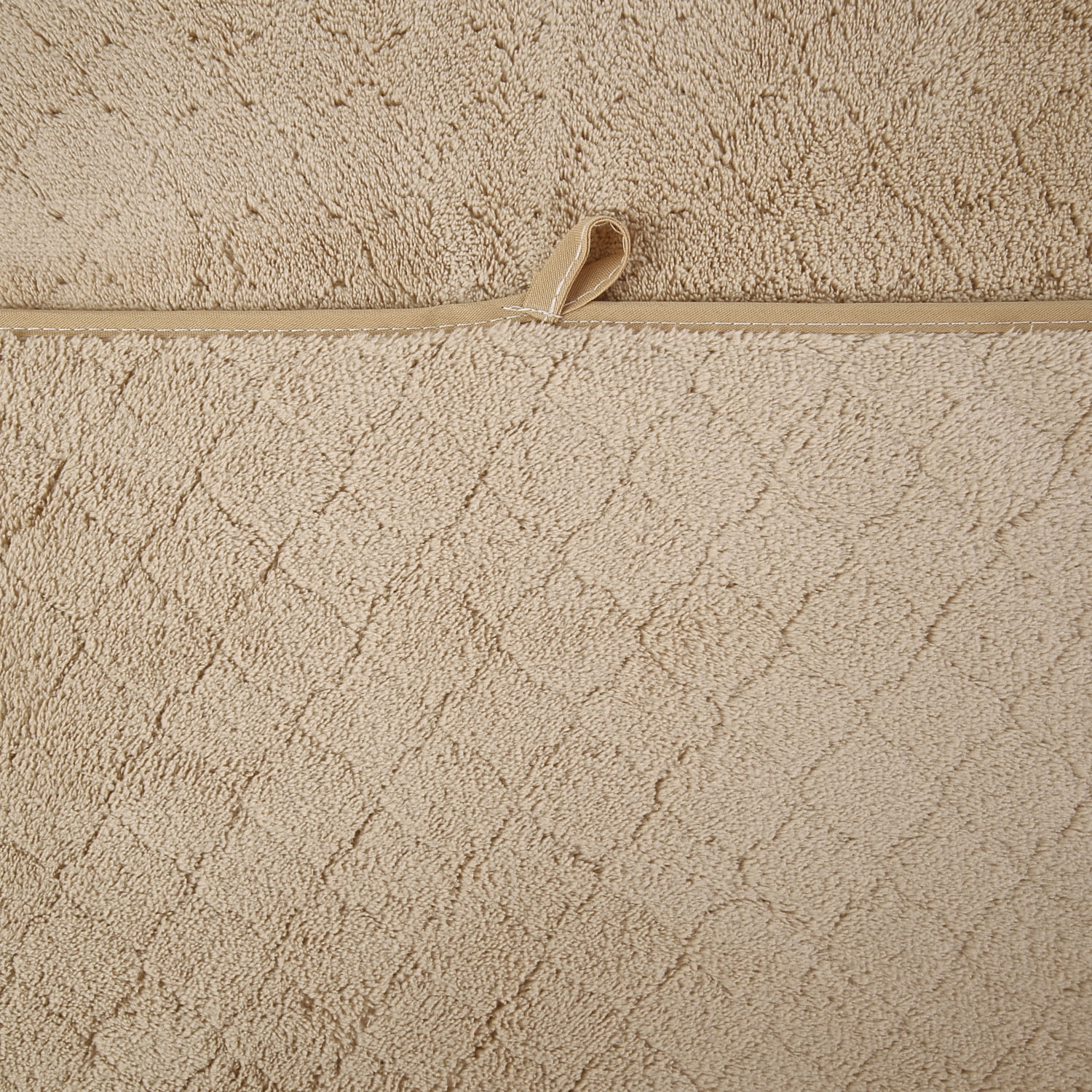 NC Fashion 2 Piece Grid Microfiber Bath Towel Set, Brown