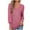 Pink, variant on Patlollav Blouses Women Long Sleeve Solid Color Comfortable Breathable V-Neck Shirt Tops