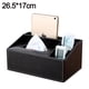 thumbnail image 2 of Caja de pañuelos de cuero multifuncional Caja de papel para montar en el vehículo Caja de servilletas, 2 of 5
