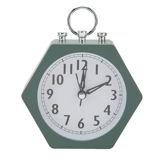 Reloj despertador poligonal con pilas, pantalla transparente, portátil, silencioso, para baño de niños y estudiantes.