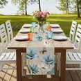 thumbnail image 4 of Table Runners 72 Inches Long Dress Scarves, Spring Flowers Farmhouse Kitchen/Dining Table Runner, Coffee Tablerunners, Vintage Rustic Tulips Floral Butterfly Khaki 16x72 Inch, 4 of 9
