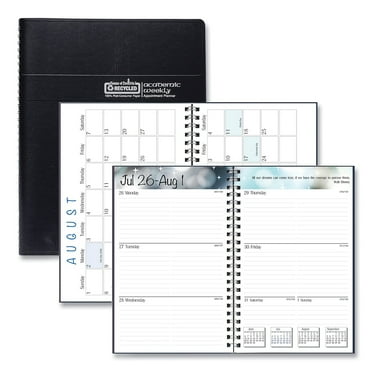 House Of Doolittle 27502 Recycled Academic Weekly/monthly Appointment Planner, 8 X 5, Black Cover, 13-month (aug To Aug): 2023 To 2024