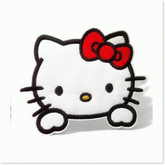 Hello Kitty Cat Patch - Cute Clic Embroidered Iron/Sew On