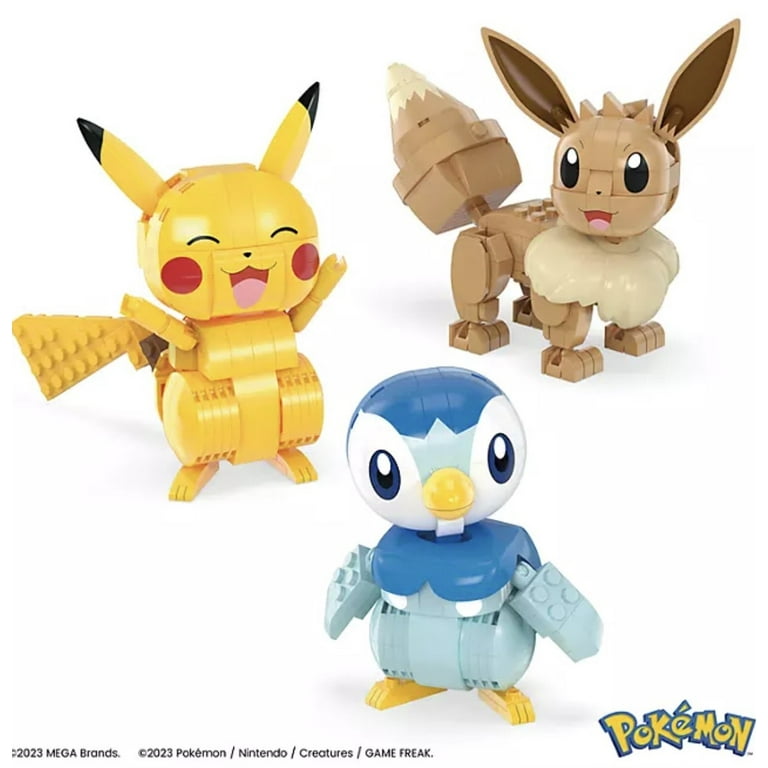 MEGA ポケモントリオ フィギュアセット　イーブイ　ピカチュウ　ポチャッマ Pokemon Mega Construx Trio, 583-Piece Building Set, Pikachu Eevee