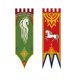thumbnail image 2 of Banderín del reino Medieval para decoración del hogar, banderín de 46x150cm con diseño de árbol, caballo, casa, dormitorio, sala de estar, 2 of 3