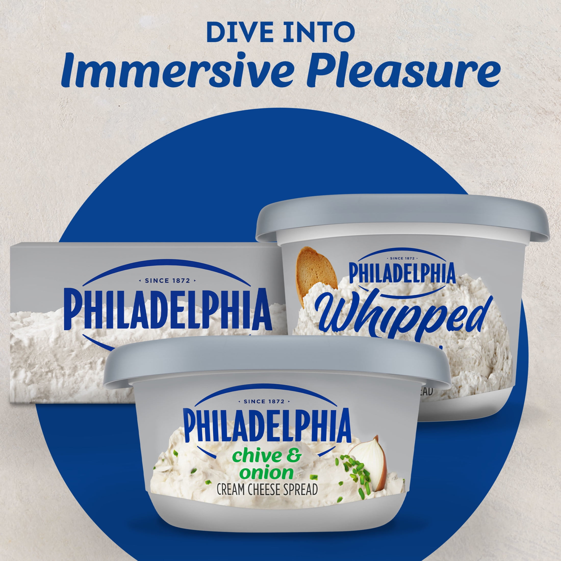 Philadelphia Flavored Cream Cheese Spread, 1 Tub, for Smooth, Spreadable Mornings, Chive & Onion, No Artificial Preservatives, Flavors or Dyes, 7.5 oz