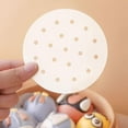 thumbnail image 6 of CZQ200pcs Air Fryer Liners, 5 inches Bamboo Steamer Liners, Premium Perforated Parchment Steaming Papers, Non-stick Steamer Mat Liner for Air Fryers Baking Cooking Oven, 6 of 7