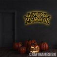 thumbnail image 4 of Craftnamesign Happy Halloween Metal Wall Art with LED Light, Happy Halloween Sign Home Decor, 4 of 5